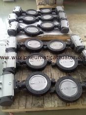 AT series aluminum alloy  pneumatic 90 degree rotary actuator factory for butterfly valves